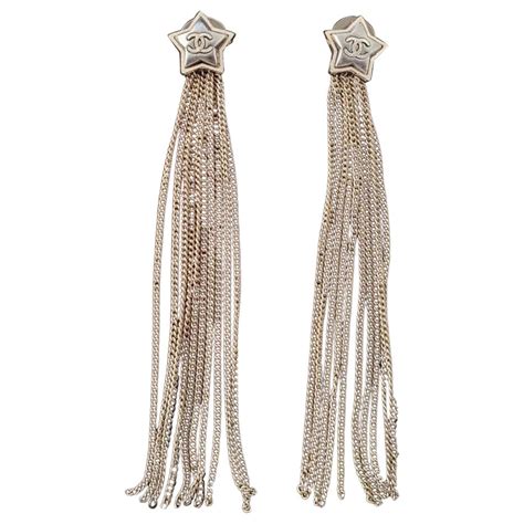 chanel star tassel earrings|Chanel earrings for sale.